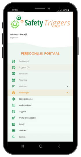 Safety Triggers rollen aanmaken